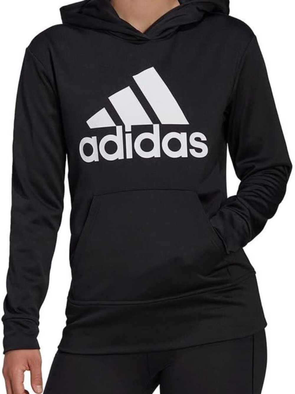 Adidas logo fleece hoodie - Climawarm -  size Small Medium performance stretch